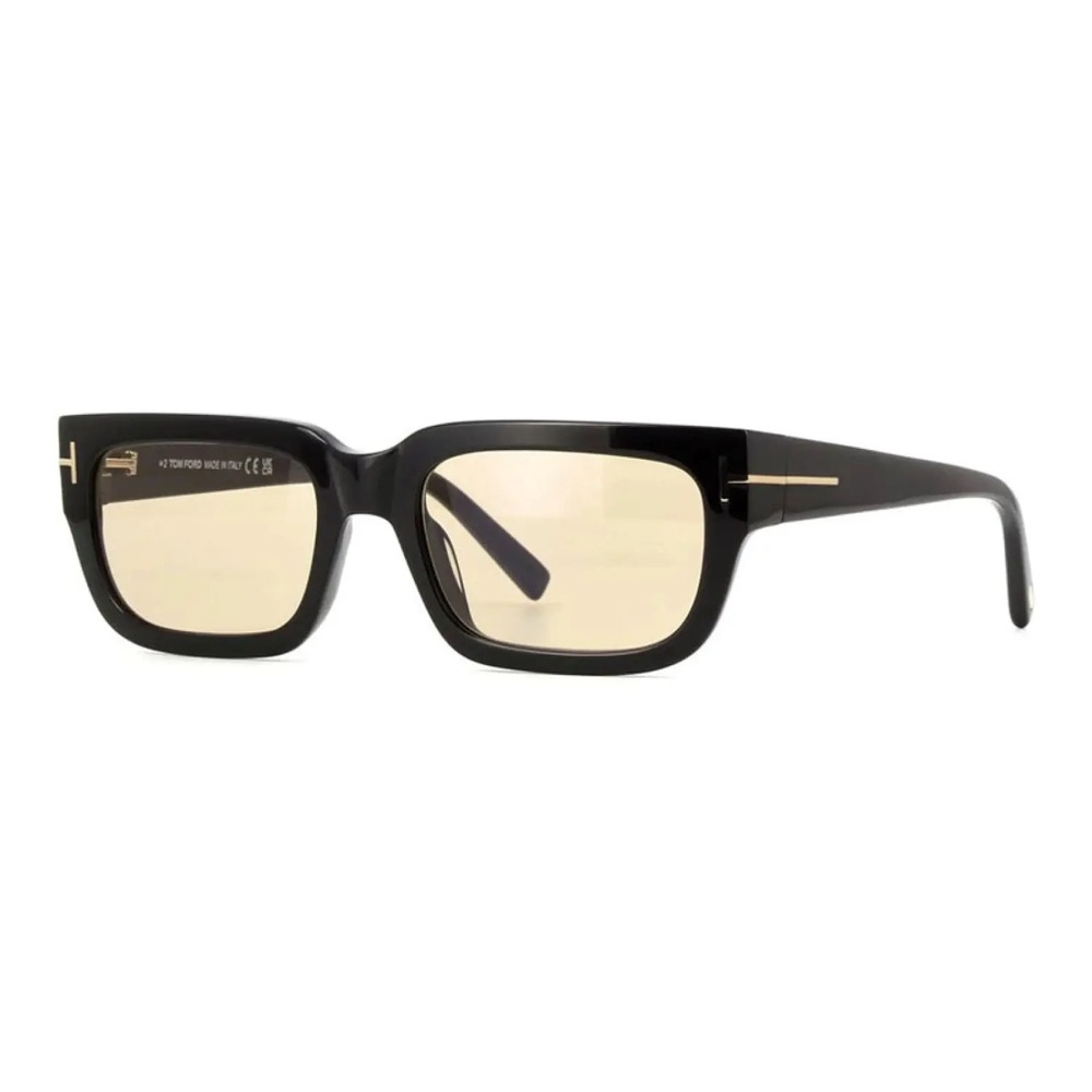 New unisex sunglasses Tom Ford FT1075 01E Shiny Black/Brown